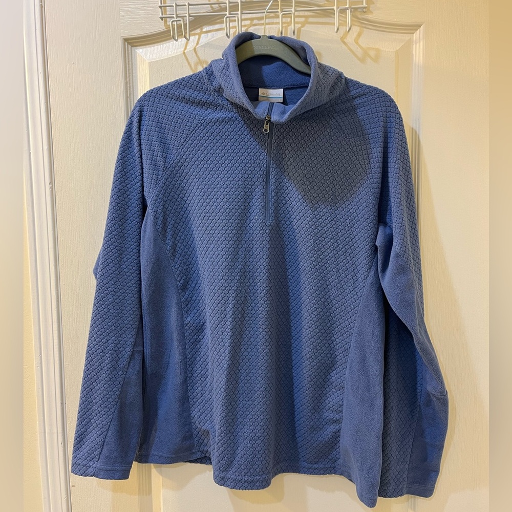 Columbia Gray Textured Half-Zip Fleece